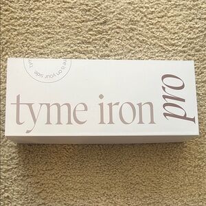 TYME Iron Pro White Box with Rose Gold Text